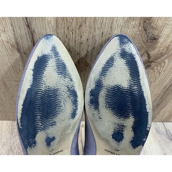 Corso Como Flats Shoes Women's 10 Suede Slate Gray Snakeskin Patent Comfort BR01 - Picture 11 of 16